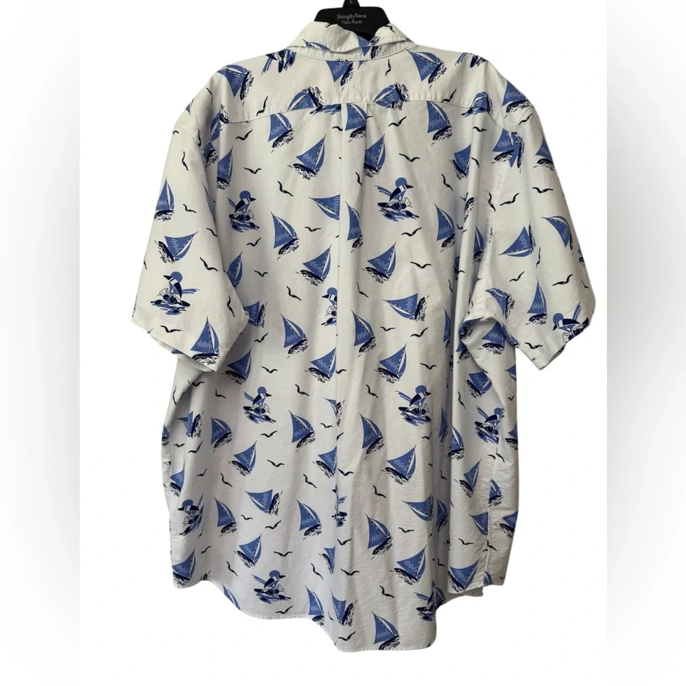 Polo Ralph Lauren Nautical Blue & White Button Down Shirt Size 3XB